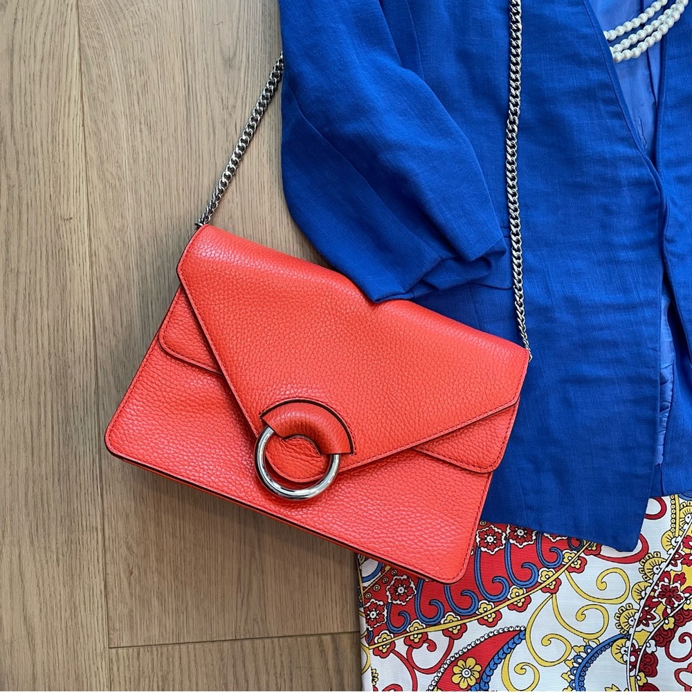 Leather blouse orange Bag by Banana Republic